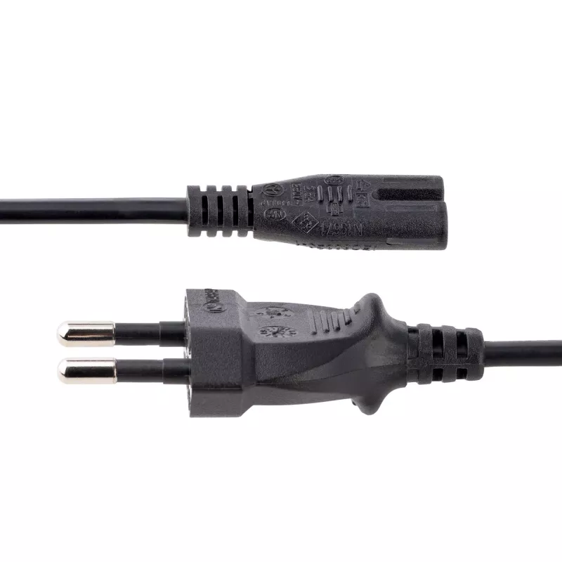 StarTech.com 3m (10 pēdu) klēpjdatora strāvas vads, EU kontaktdakša uz C7, 2.5A 250V, 18AWG, klēpjdatora rezerves vads, printera strāvas kabelis, klēpjdatora lādētāja vads, klēpjdatora strāvas bloka vads, melns