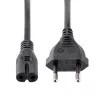 StarTech.com 3m (10 pēdu) klēpjdatora strāvas vads, EU kontaktdakša uz C7, 2.5A 250V, 18AWG, klēpjdatora rezerves vads, printera strāvas kabelis, klēpjdatora lādētāja vads, klēpjdatora strāvas bloka vads, melns