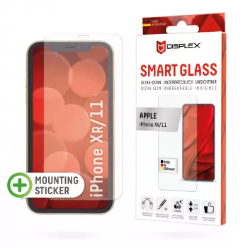 Displex Smart Glass (9H) Apple iPhone XR/11, montāžas uzlīme, neplīstošs, ultraplāns, neredzams