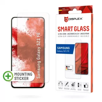 Displex Smart Glass (9H) Samsung Galaxy S21 FE, montāžas uzlīme, neplīstošs, īpaši plāns, neredzams