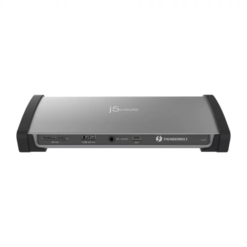j5create JTD562 - 8K Thunderbolt™ 4 dokstacija - ES, vadu, Thunderbolt 4, 96 W, 3,5 mm, 10,100,1000 Mbit/s, pelēka