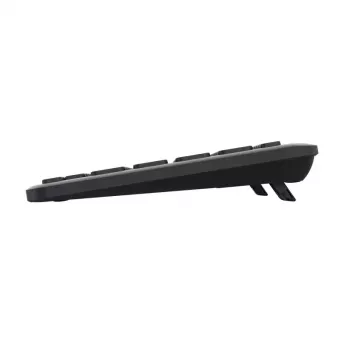 Trust Lyra tastatūra birojam USB RF bezvadu Bluetooth vācu melna bez ciparu bloka