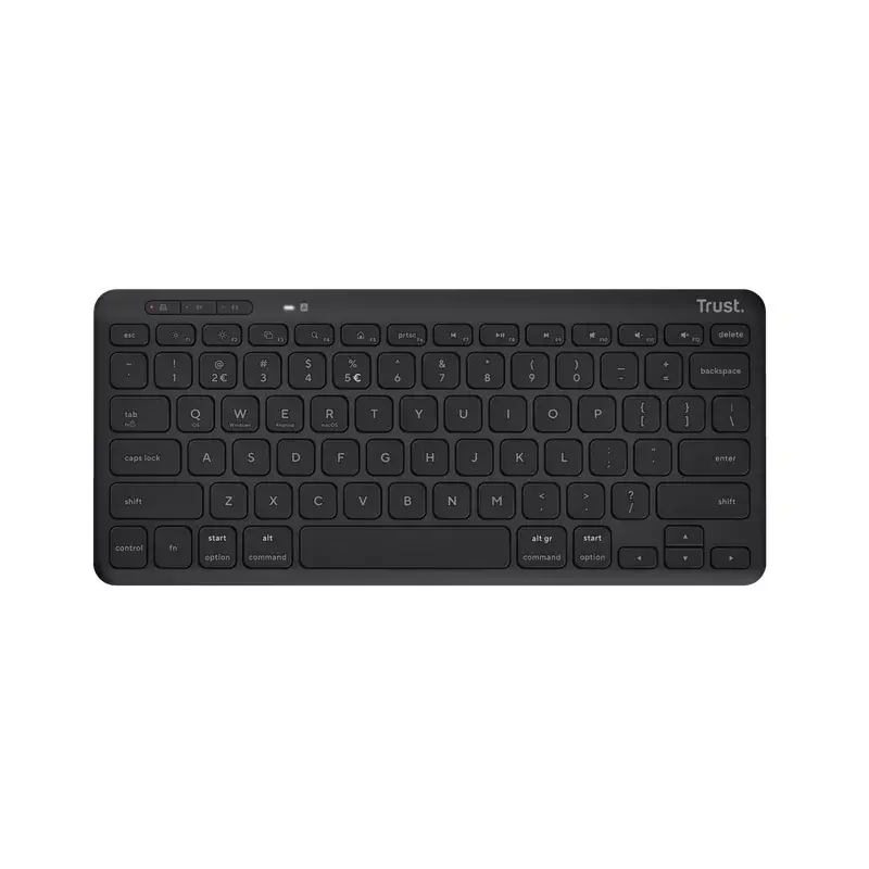 Trust Lyra tastatūra birojam USB RF bezvadu Bluetooth vācu melna bez ciparu bloka