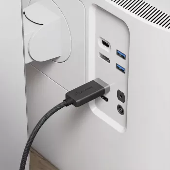 ALOGIC FUDPHD2-SGR video adaptera kabelis 2 m DisplayPort HDMI Melns Pelēks