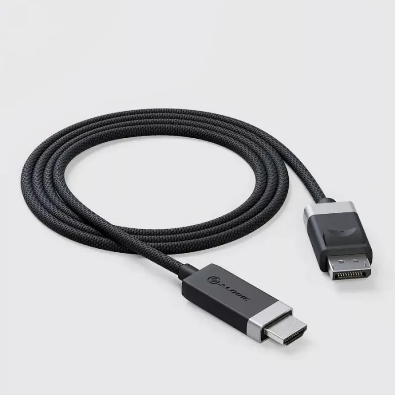 ALOGIC FUDPHD2-SGR video adaptera kabelis 2 m DisplayPort HDMI Melns Pelēks