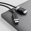 ALOGIC FUDPHD2-SGR video adaptera kabelis 2 m DisplayPort HDMI Melns Pelēks