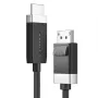 ALOGIC FUDPHD2-SGR video adaptera kabelis 2 m DisplayPort HDMI Melns Pelēks