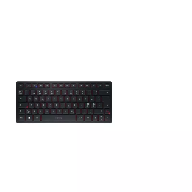 CHERRY KW 9200 MINI tastatūra universāla USB + RF bezvadu + Bluetooth QWERTY ziemeļvalstu melna