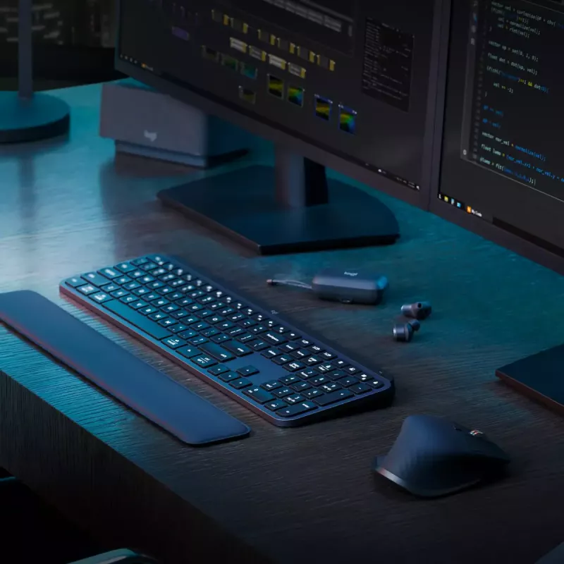 Logitech MX Keys S tastatūra universāla RF bezvadu + Bluetooth AZERTY beļģu grafīta krāsā