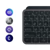 Logitech MX Keys S tastatūra universāla RF bezvadu + Bluetooth AZERTY beļģu grafīta krāsā