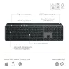 Logitech MX Keys S tastatūra universāla RF bezvadu + Bluetooth AZERTY beļģu grafīta krāsā