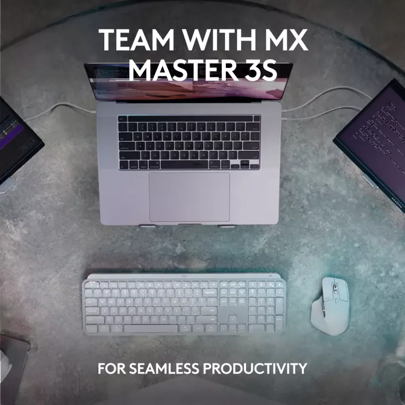 Logitech MX Keys S tastatūra universāla RF bezvadu + Bluetooth AZERTY beļģu grafīta krāsā