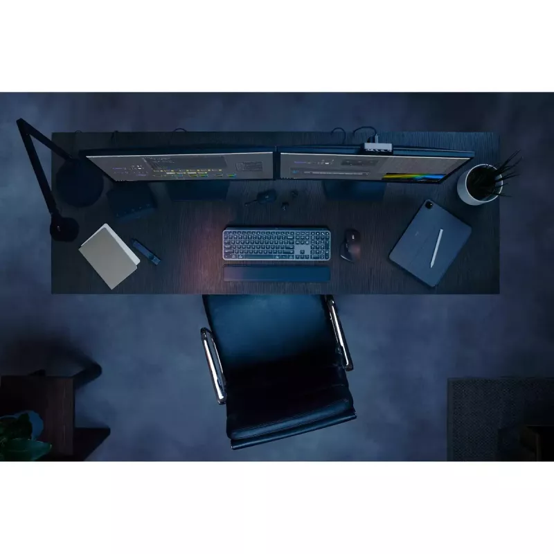 Logitech MX Keys S tastatūra universāla RF bezvadu + Bluetooth AZERTY beļģu grafīta krāsā