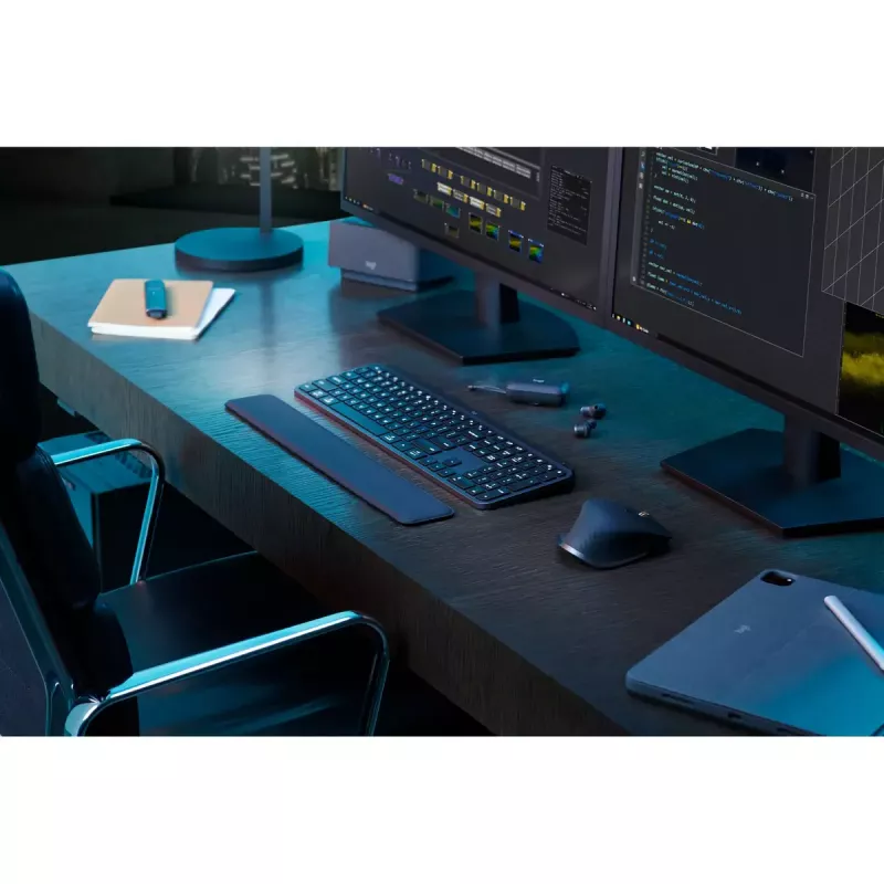 Logitech MX Keys S tastatūra universāla RF bezvadu + Bluetooth AZERTY beļģu grafīta krāsā