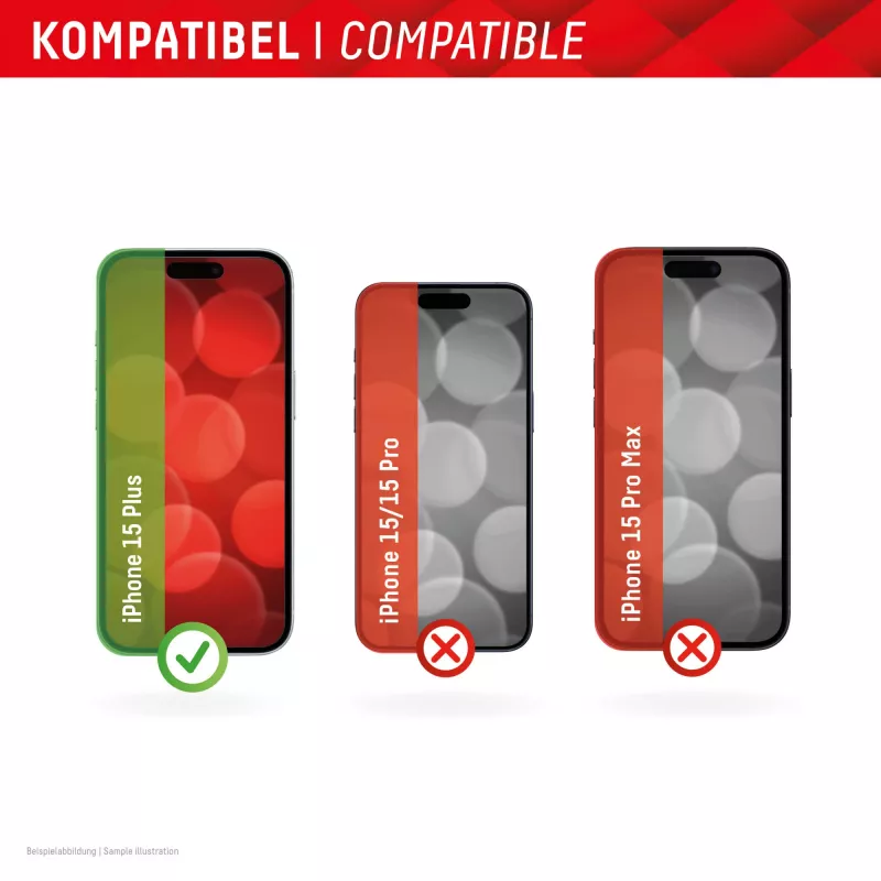 Displex ekrāna aizsargs + maciņš Apple iPhone 15 Plus, Eco montāžas rāmis, izturīgs pret skrāpējumiem