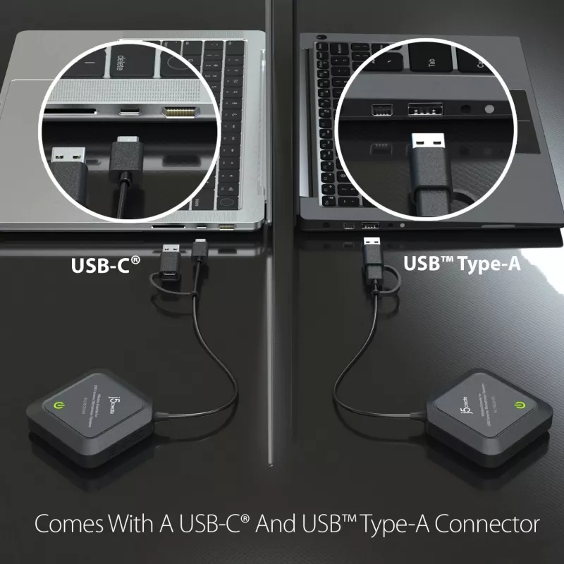 j5create JVW120 bezvadu paplašinātājs USB™ kamerām / mikrofoniem / skaļruņiem, melns