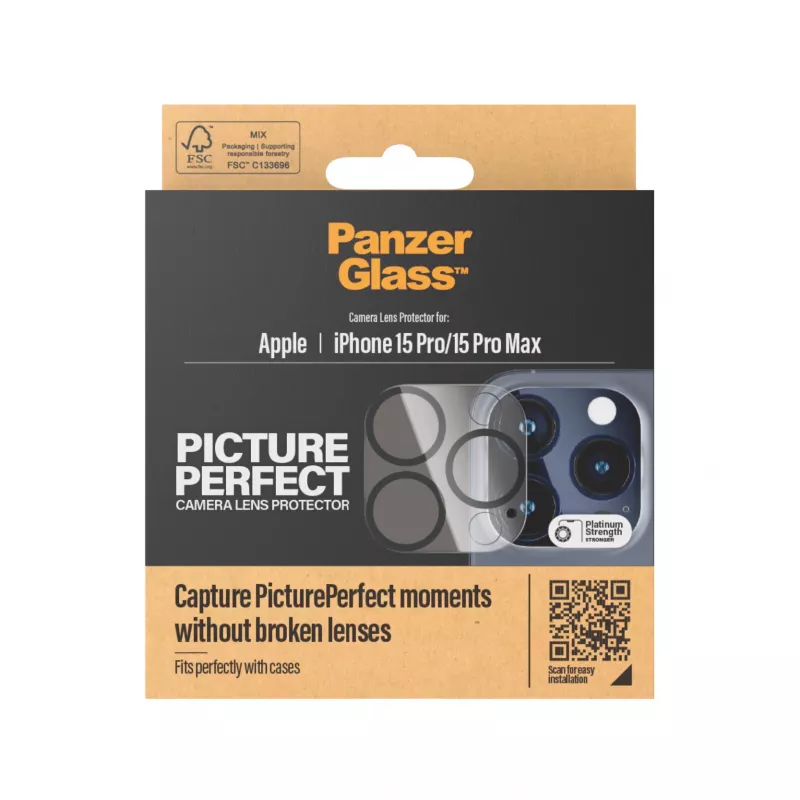 PanzerGlass ® PicturePerfect kameras objektīva aizsargs iPhone 15 Pro | 15 Pro Max
