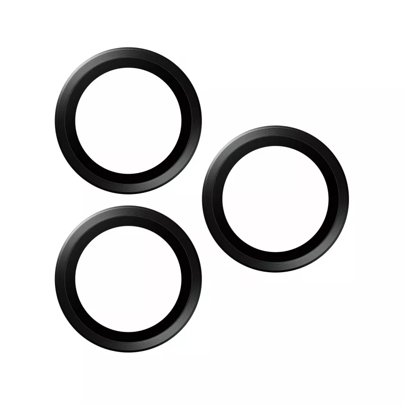 PanzerGlass ® Hoops® Metāla Kameras Objektīva Aizsargs Melns iPhone 15 Pro | 15 Pro Max
