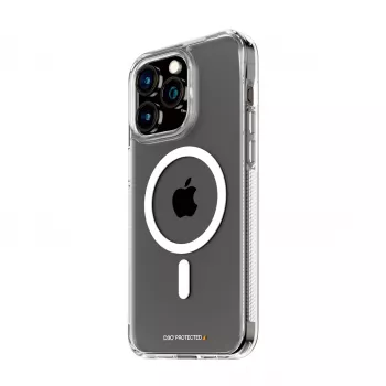 PanzerGlass ® HardCase caurspīdīgs ar baltu MagSafe un D3O® iPhone 15 Pro Max