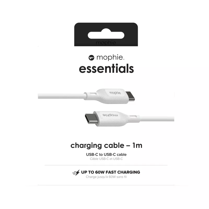mophie essentials uzlādes kabeļi | 1M USB kabelis USB 2.0 USB C Balts