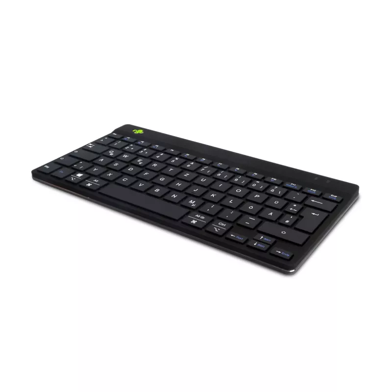 R-Go Tools Ergonomiskā tastatūra R-Go Compact Break, kompakta tastatūra ar pārtraukuma programmatūru, QWERTZ (DE), Bluetooth, melna