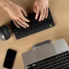 R-Go Tools Ergonomiskā tastatūra R-Go Compact Break, kompakta tastatūra ar pārtraukuma programmatūru, QWERTZ (DE), Bluetooth, melna