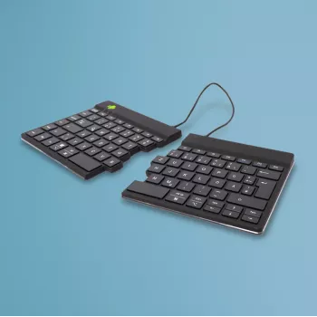 R-Go Tools ergonomiskā tastatūra R-Go Split Break ar pārtraukumu programmatūru, ergonomiska dalītā tastatūra, QWERTZ (DE), Bluetooth, melna
