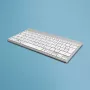 R-Go Tools ergonomiskā tastatūra R-Go Compact Break, kompakta tastatūra ar pārtraukuma programmatūru, QWERTZ (DE), Bluetooth, balta