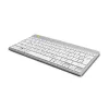R-Go Tools ergonomiskā tastatūra R-Go Compact Break, kompakta tastatūra ar pārtraukuma programmatūru, QWERTZ (DE), Bluetooth, balta