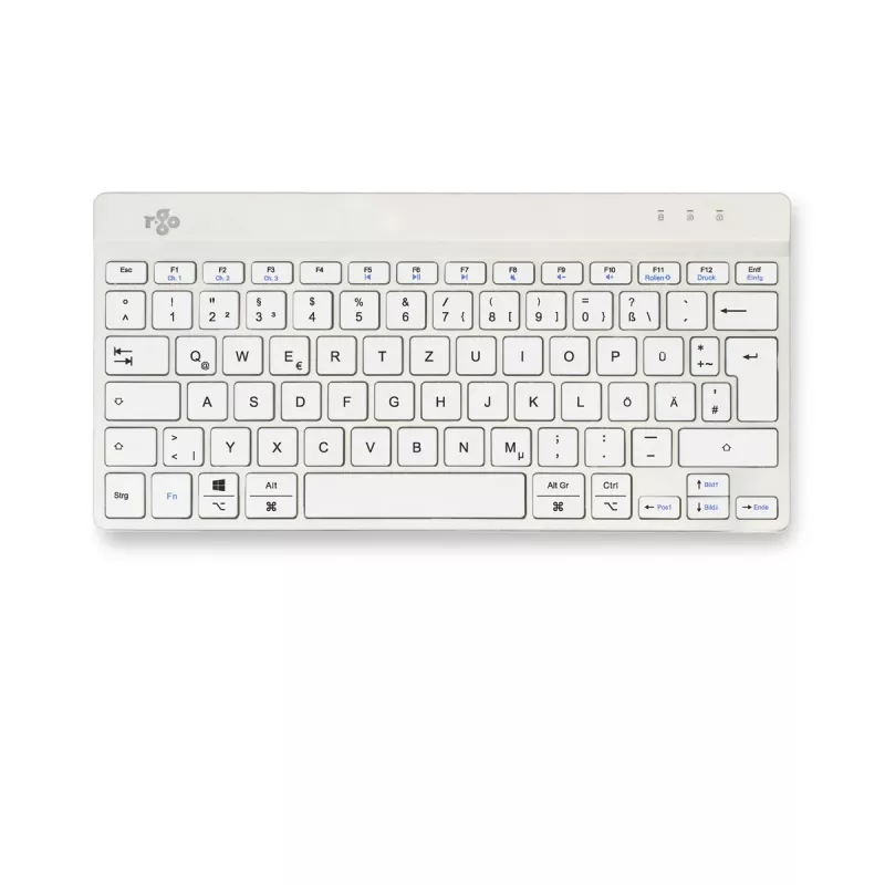 R-Go Tools ergonomiskā tastatūra R-Go Compact Break, kompakta tastatūra ar pārtraukuma programmatūru, QWERTZ (DE), Bluetooth, balta
