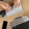 R-Go Tools ergonomiskā tastatūra R-Go Compact Break, kompakta tastatūra ar pārtraukuma programmatūru, QWERTZ (DE), Bluetooth, balta