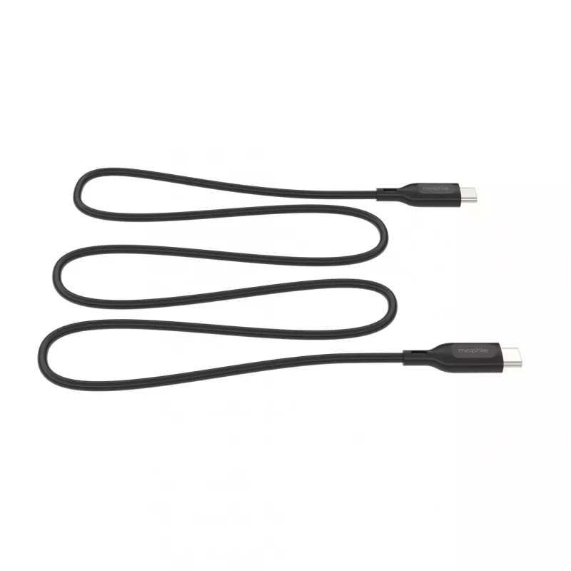 USB-C uz USB-C uzlādes kabelis 1 m — Zagg International mophie essentials, USB 2.0, Melns