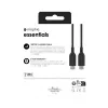 USB-C uz USB-C uzlādes kabelis 1 m — Zagg International mophie essentials, USB 2.0, Melns