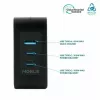 Ravanson Mobilis lādētājs 100W GaN 2×USB‑C + 1×USB‑A maiņstrāvas iekštelpu — klēpjdatoram, viedtālrunim, planšetdatoram — Melns