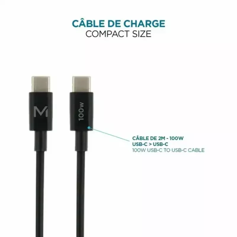 Ravanson Mobilis lādētājs 100W GaN 2×USB‑C + 1×USB‑A maiņstrāvas iekštelpu — klēpjdatoram, viedtālrunim, planšetdatoram — Melns