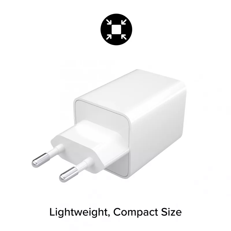 Strāvas adapteris Zagg 50 W, 2× USB-C, balts — Zagg mophie essentials