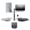 StarTech.com Sienas montāžas darbstacija, VESA stiprinājums 32 collu monitoriem (22 mārciņas/10 kg), pilnībā locīklu viena monitora stiprinājums un tastatūras paliktnis ar galda datora/PC kronšteinu, stāvgalds