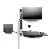 StarTech.com Sienas montāžas darbstacija, VESA stiprinājums 32 collu monitoriem (22 mārciņas/10 kg), pilnībā locīklu viena monitora stiprinājums un tastatūras paliktnis ar galda datora/PC kronšteinu, stāvgalds