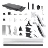 StarTech.com Sienas montāžas darbstacija, VESA stiprinājums 32 collu monitoriem (22 mārciņas/10 kg), pilnībā locīklu viena monitora stiprinājums un tastatūras paliktnis ar galda datora/PC kronšteinu, stāvgalds