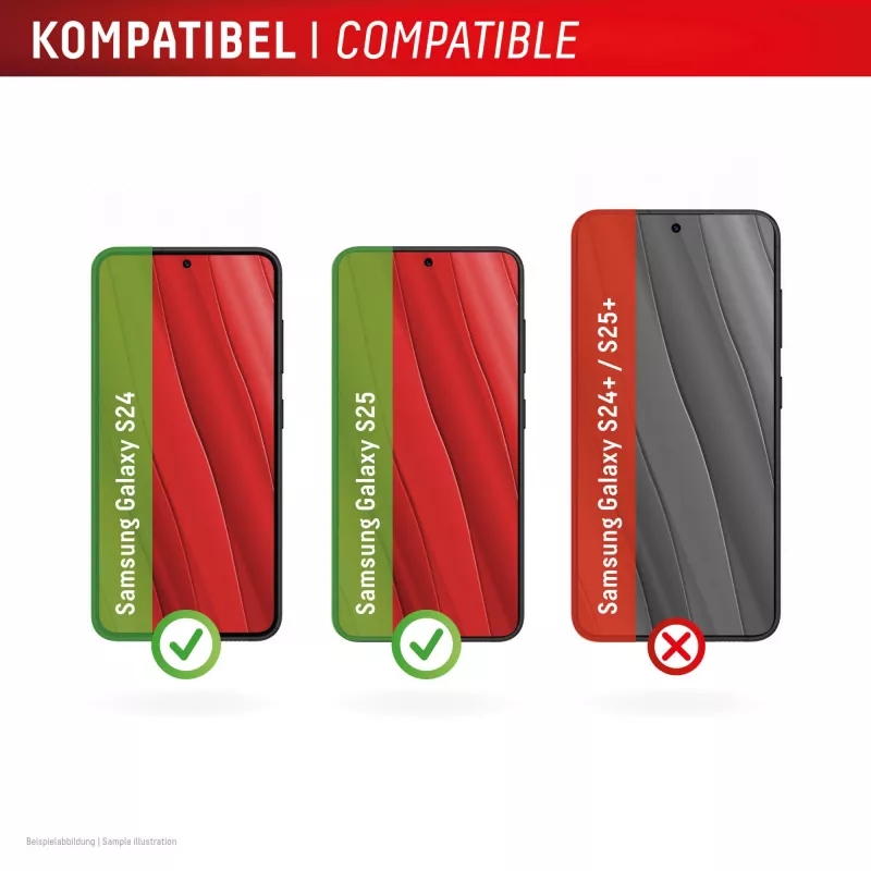 Displex ekrāna aizsargstikls (10H) Samsung Galaxy S24/S25, Eco montāžas rāmis, izturīgs pret skrāpējumiem