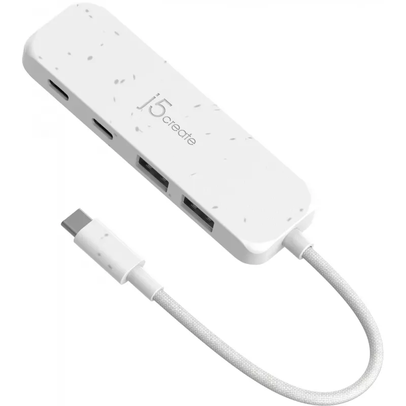 j5create Videi draudzīgs USB-C uz 4 portu Type-C un Type-A Gen 2 centrmezgls