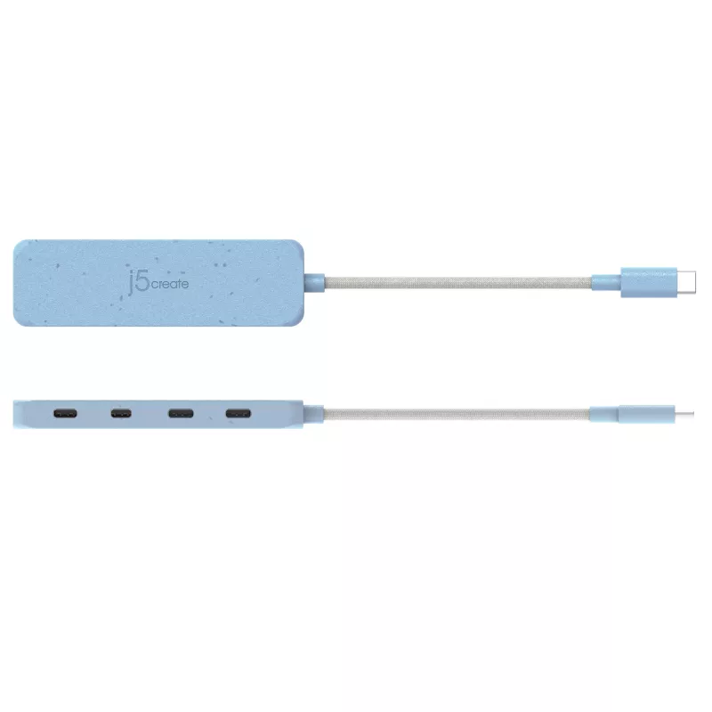 USB-C centrmezgls j5create JCH345EC-N 4-portu Type-C Gen 2 10000 Mbit/s