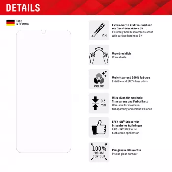 Displex Smart Glass (9H) priekš Xiaomi Redmi 13C, montāžas uzlīme, nesalaužams