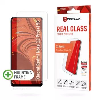 Displex ekrāna aizsargs (10H) Xiaomi Redmi Note 12 Pro(+) 5G, EASY-ON® Eco montāžas rāmis, izturīgs pret skrāpējumiem