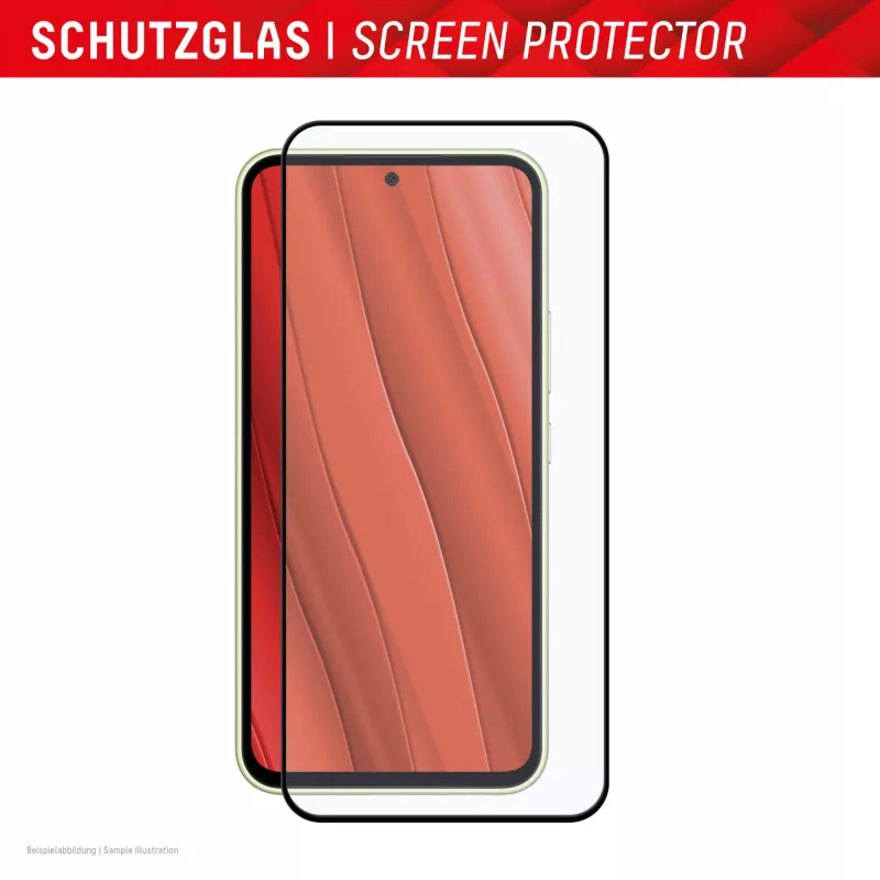Displex pilna pārklājuma ekrāna aizsargs (10H) Samsung Galaxy A35/A55 5G, Eco montāžas rāmis, pilns pārklājums