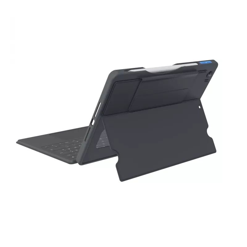 ASTAR DEQSTER Smart Rugged Touch Plus tastatūra 10,2 collas — QWERTZ vācu, mehāniskie slēdži, viedā savienotāja dokstacija, pelēka
