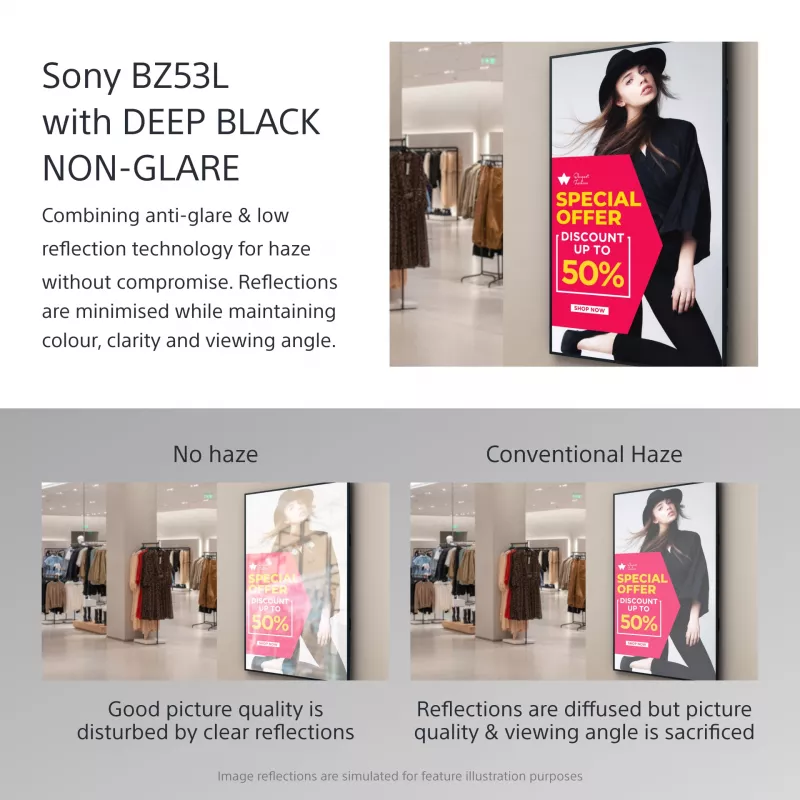 Sony BRAVIA FW-98BZ53L 4K HDR Full Array LED profesionālais displejs, 780 cd/m2, Deep Black Non-Glare 47% Haze, 24/7 un 5 gadu PrimeSupport