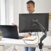 j5create JTSA101 Ergonomic Monitor Mount Melns Clamp Grommet 8 kg 17 to 32 inch