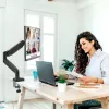 j5create JTSA101 Ergonomic Monitor Mount Melns Clamp Grommet 8 kg 17 to 32 inch