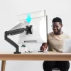 j5create JTSA101 Ergonomic Monitor Mount Melns Clamp Grommet 8 kg 17 to 32 inch